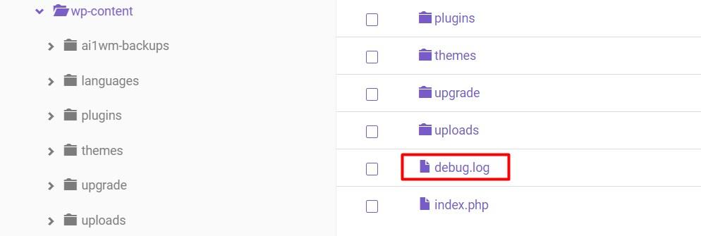 نمایش debug-log