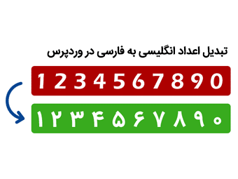 فارسی کردن اعداد در وردپرس