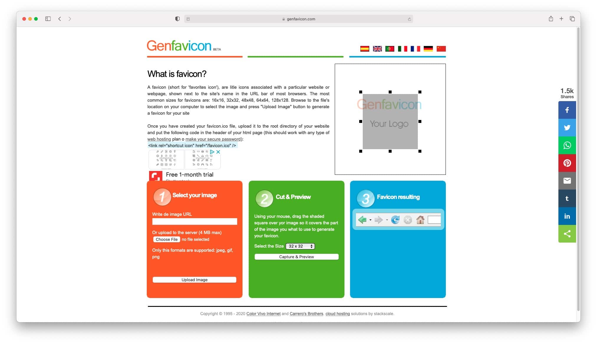 ابزار Genfavicon برای ایجاد فاوآیکون سایت
