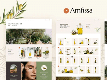 قالب Amfissa - قالب فروشگاه زیتون ارگانیک