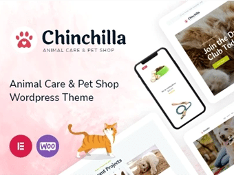 قالب Chinchilla - قالب وردپرس مراقبت از حیوانات و فروشگاه حیوانات خانگی