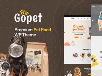 قالب Gopet - قالب وردپرس فروشگاه غذای حیوانات خانگی