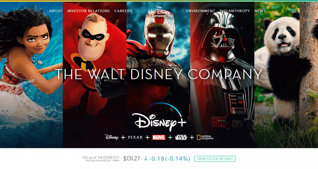 سایت The Walt Disney Company