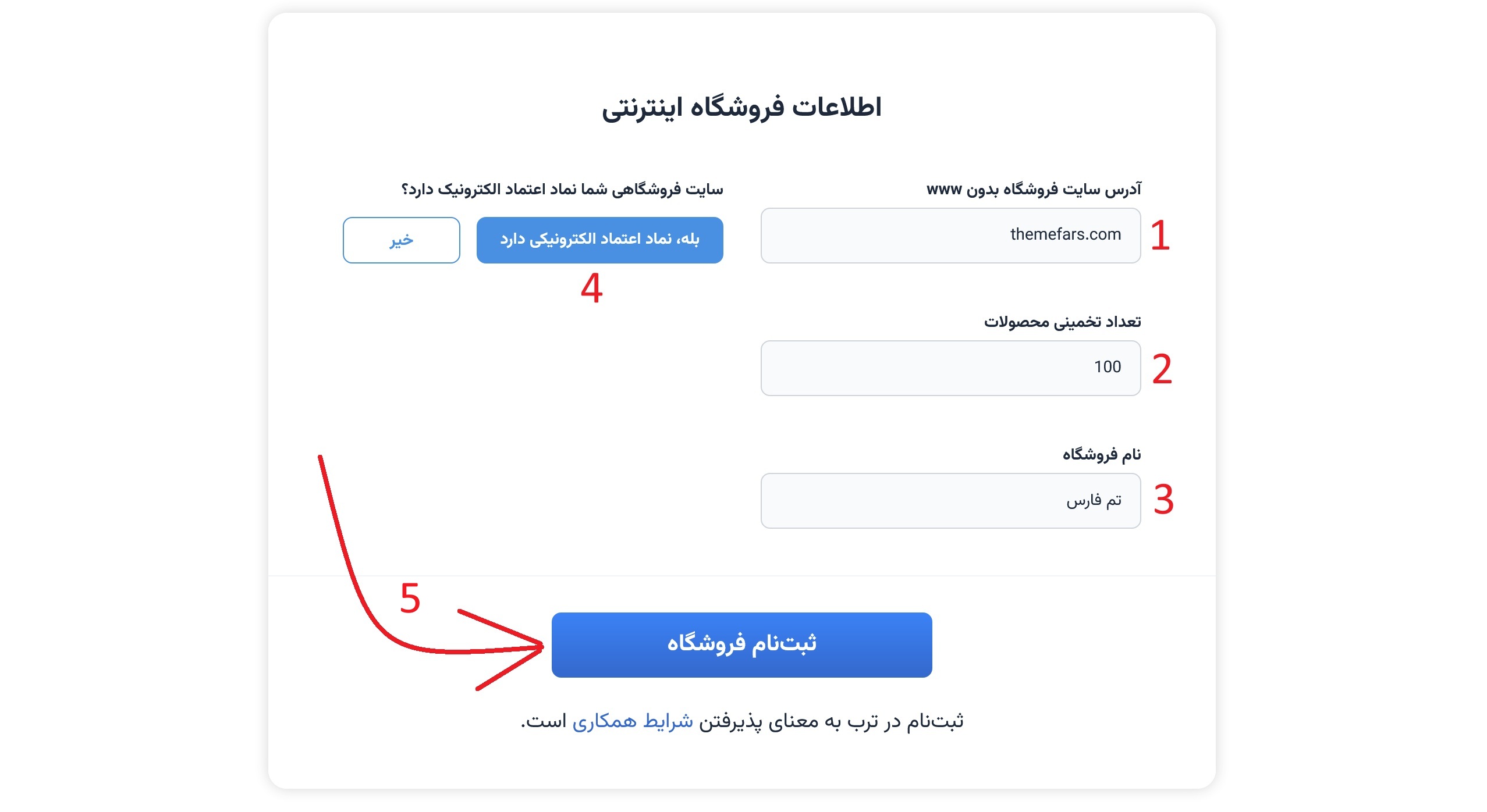 صفحه اطلاعات فروشگاه اینترنتی در ترب